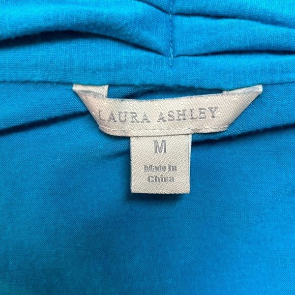 Laura Ashley Long Sleeve Open Cardigan in Blue - Size Medium - Picture 3 of 5